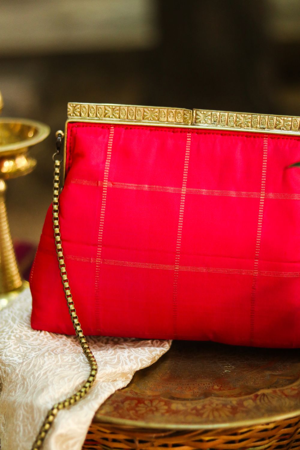 Mittai Pink Checks Anarkali