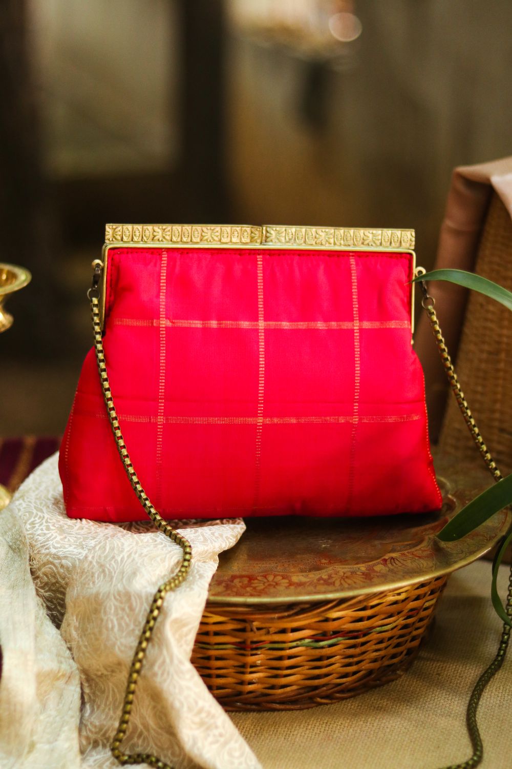 Mittai Pink Checks Anarkali