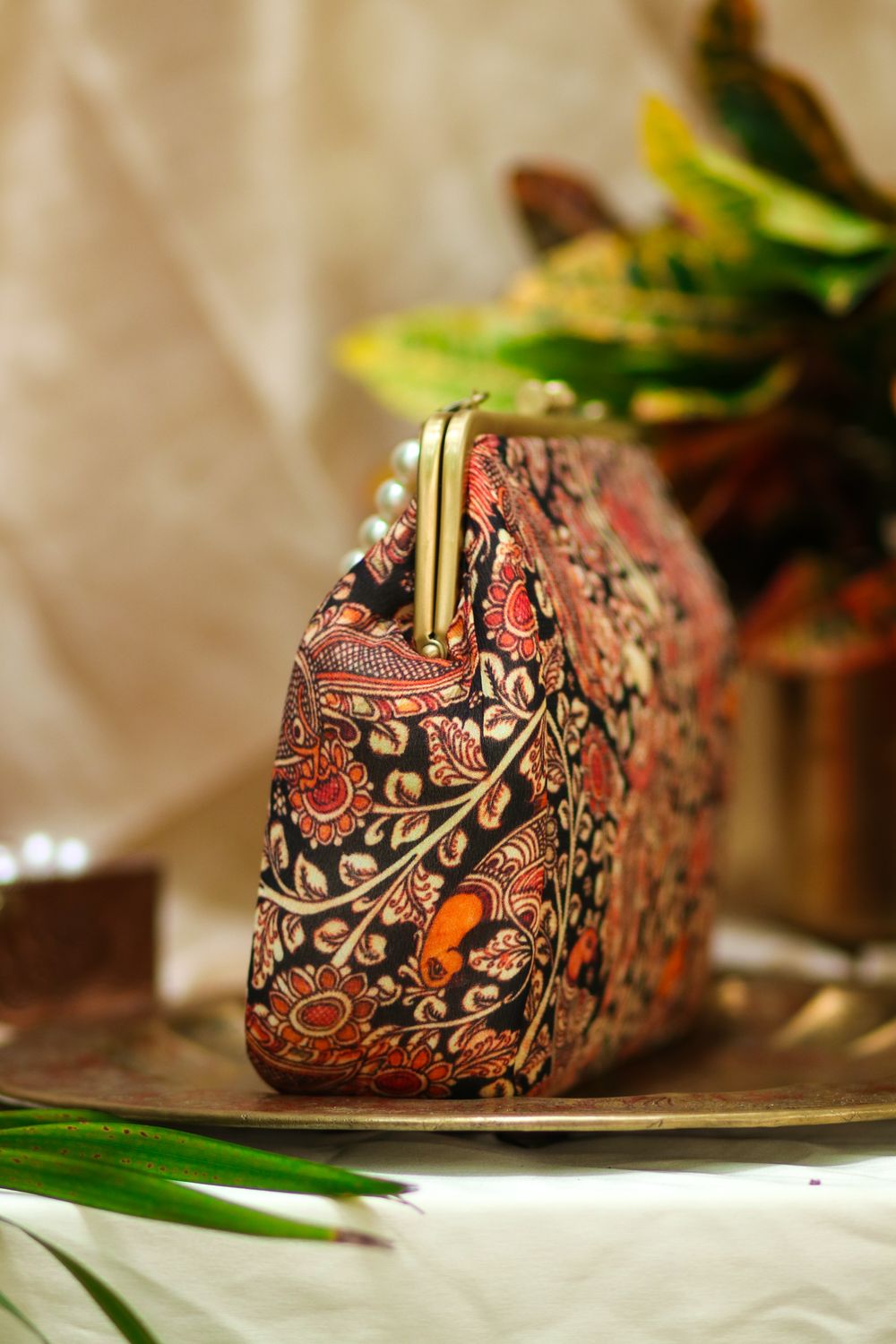 Black Mayil Kalamkari Big Damru