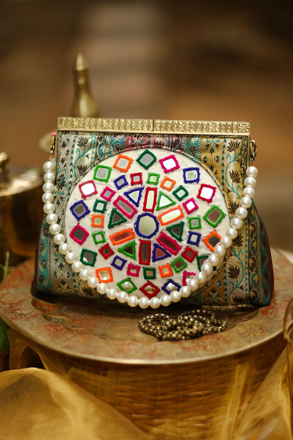 Rajasthani Mirror Work With Brocade