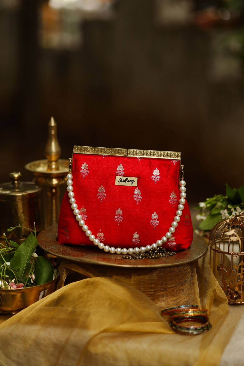 Blood Red Buttah Anarkali