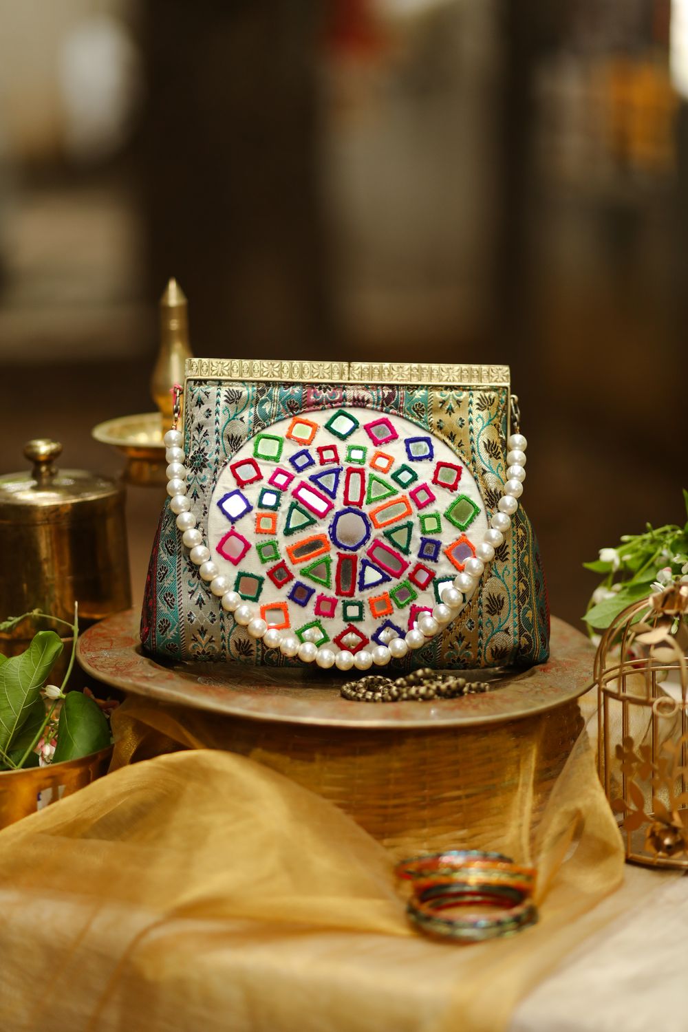 Rajasthani Mirror Work With Brocade