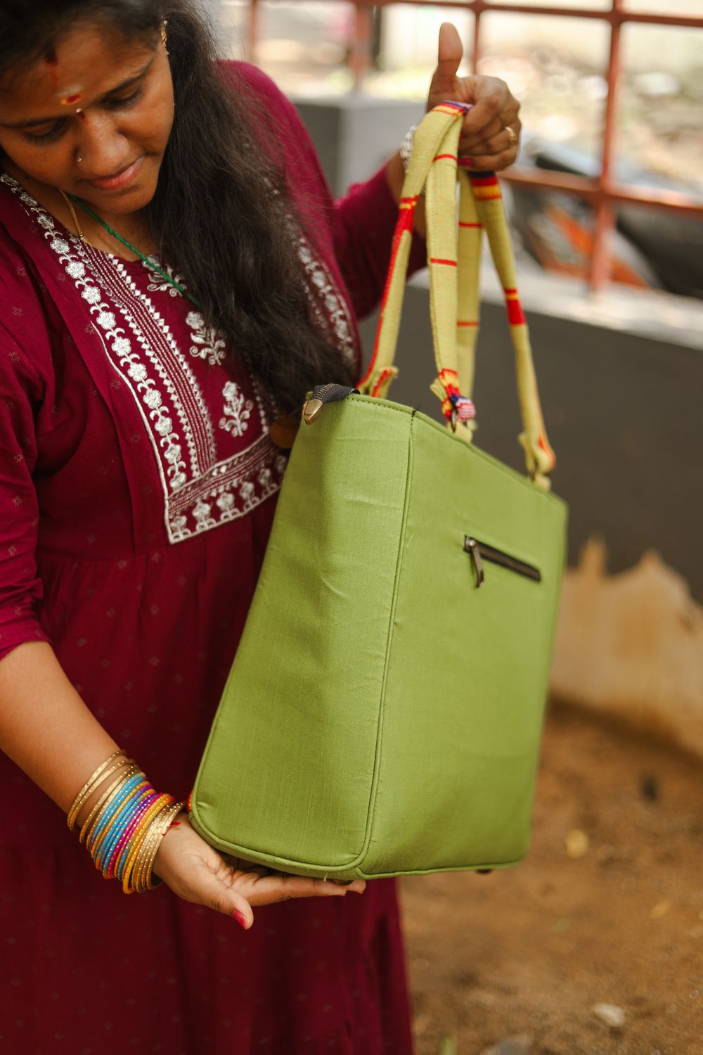 Lime Green Jamax Tote