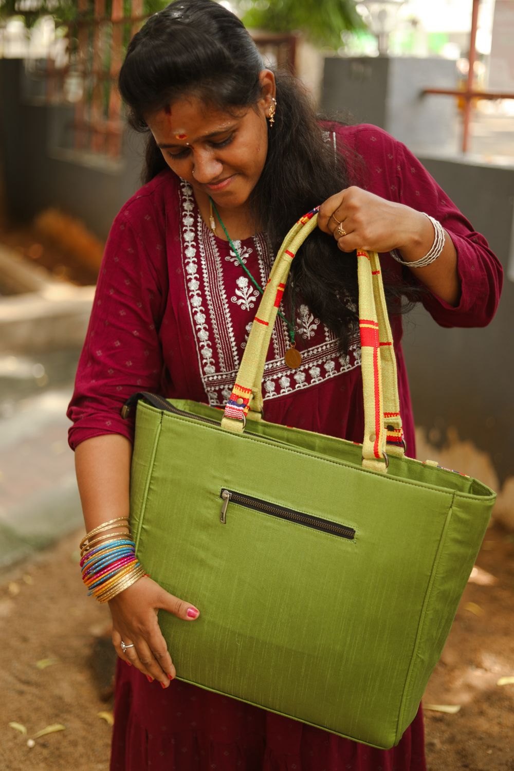 Lime Green Jamax Tote