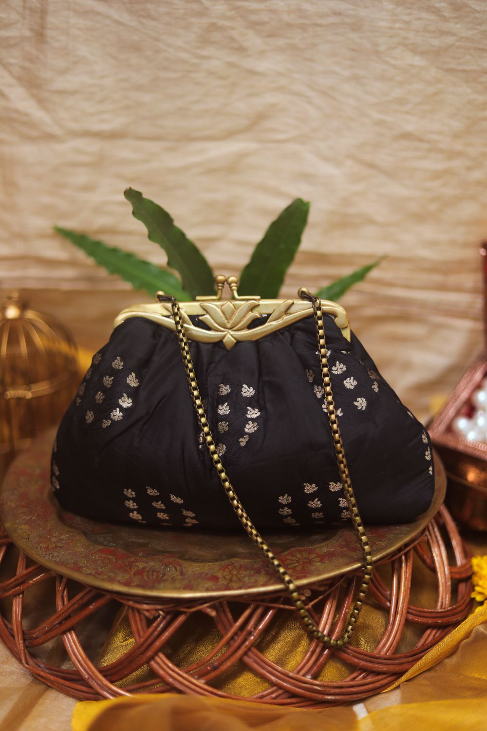 Black Banarasi Kashi Kamalam