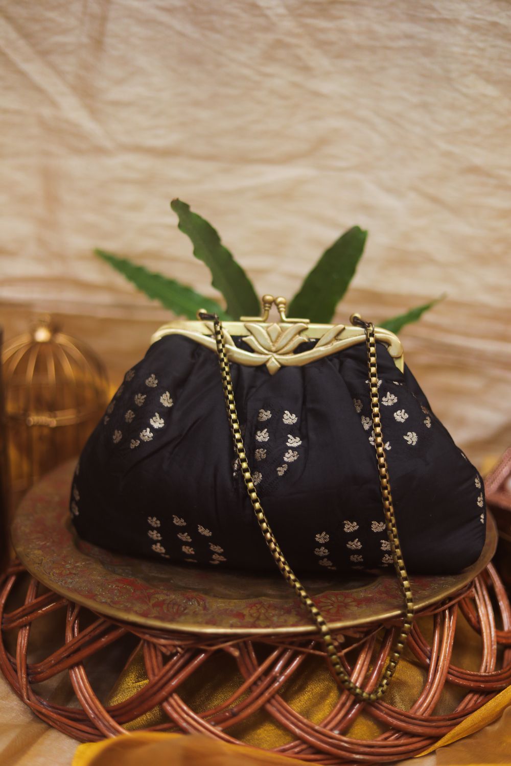 Black Banarasi Kashi Kamalam