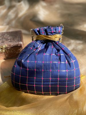 Navy Blue Potli
