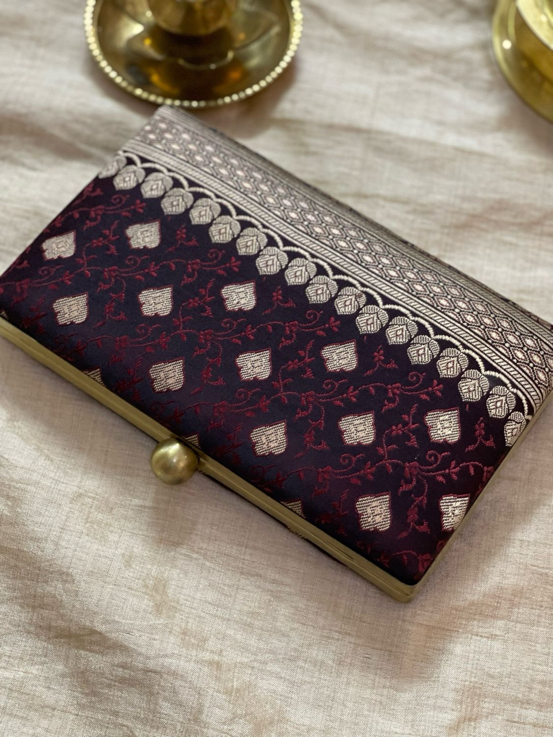 Maroon And Black Tanchoi