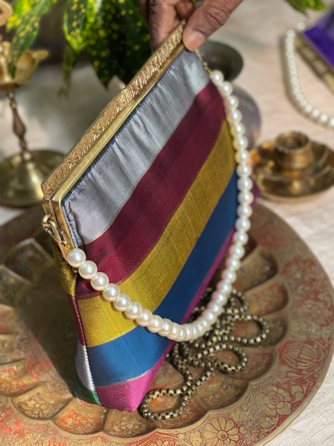 Multi Stripes Anarkalai Kanchi