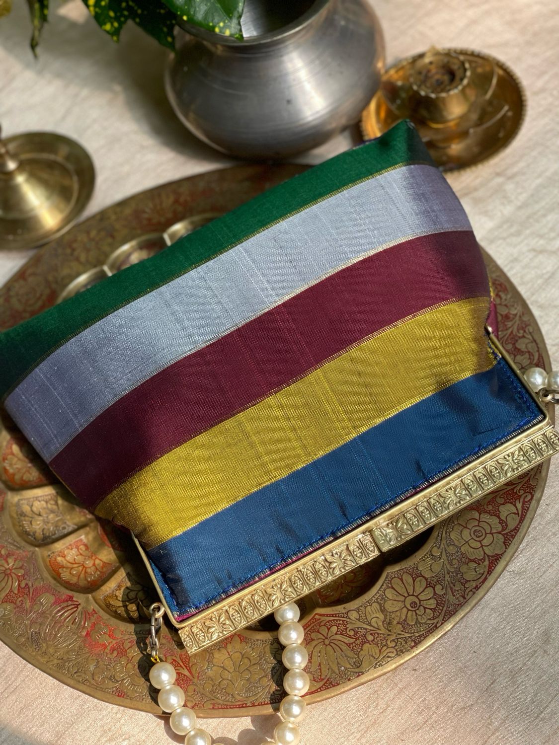 Multi Stripes Anarkalai Kanchi