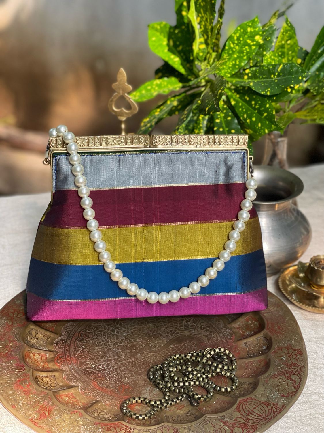 Multi Stripes Anarkalai Kanchi