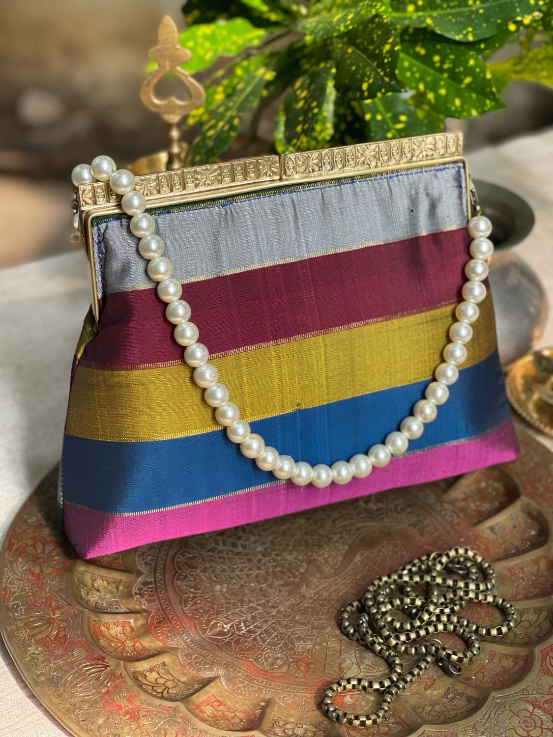 Multi Stripes Anarkalai Kanchi