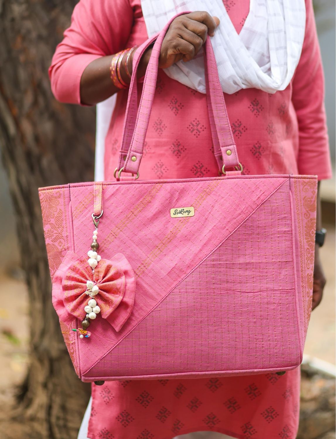 Pink Checks Sungudi