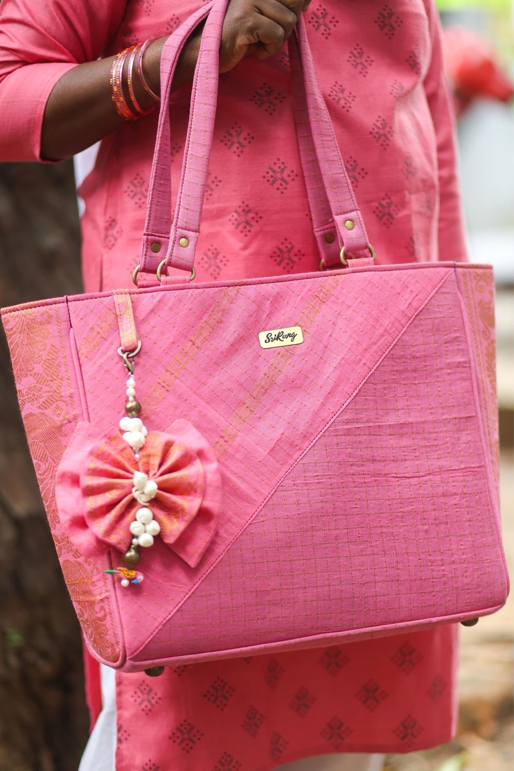 Pink Checks Sungudi