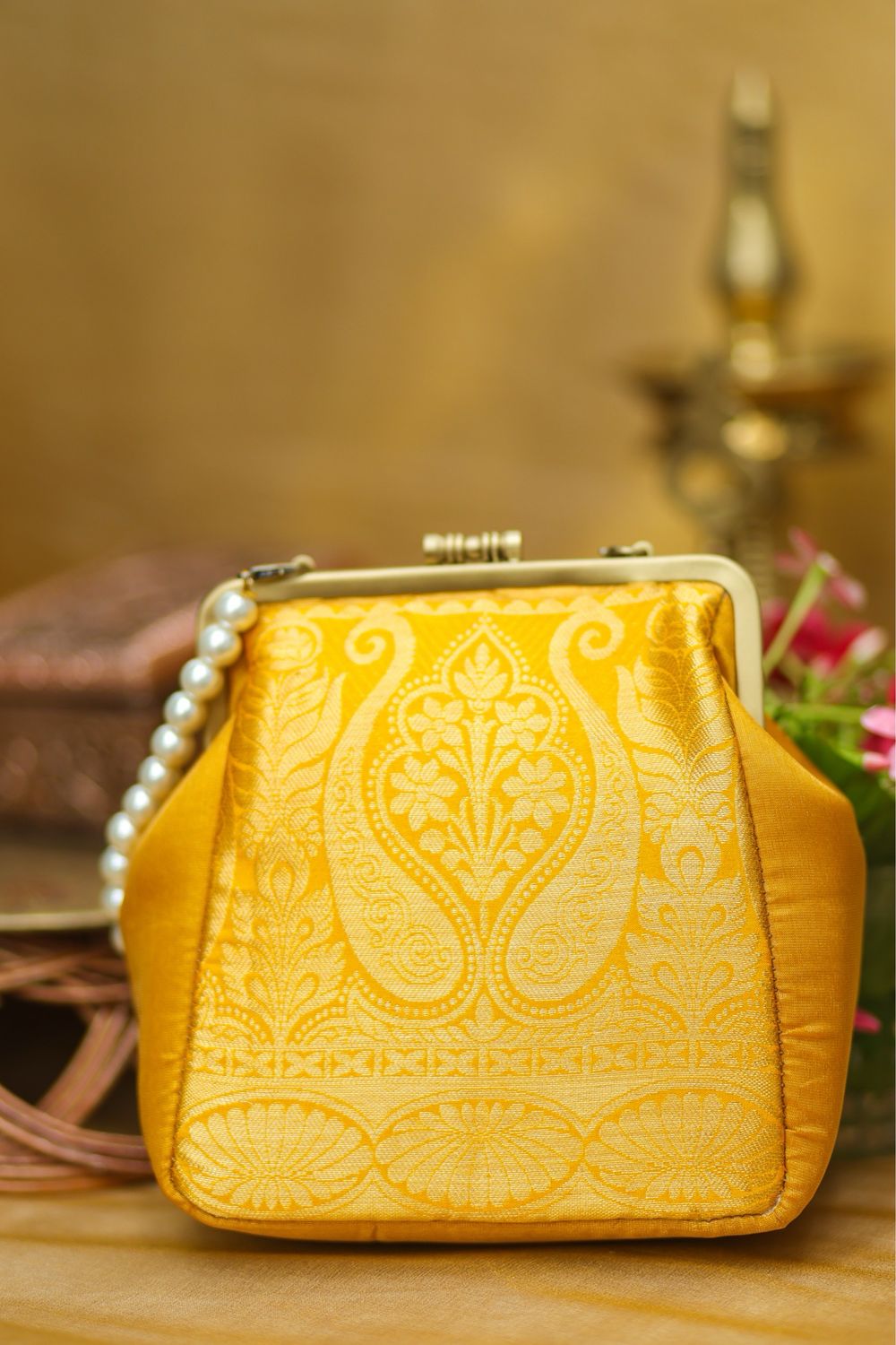Yellow Tissue Small Damru
