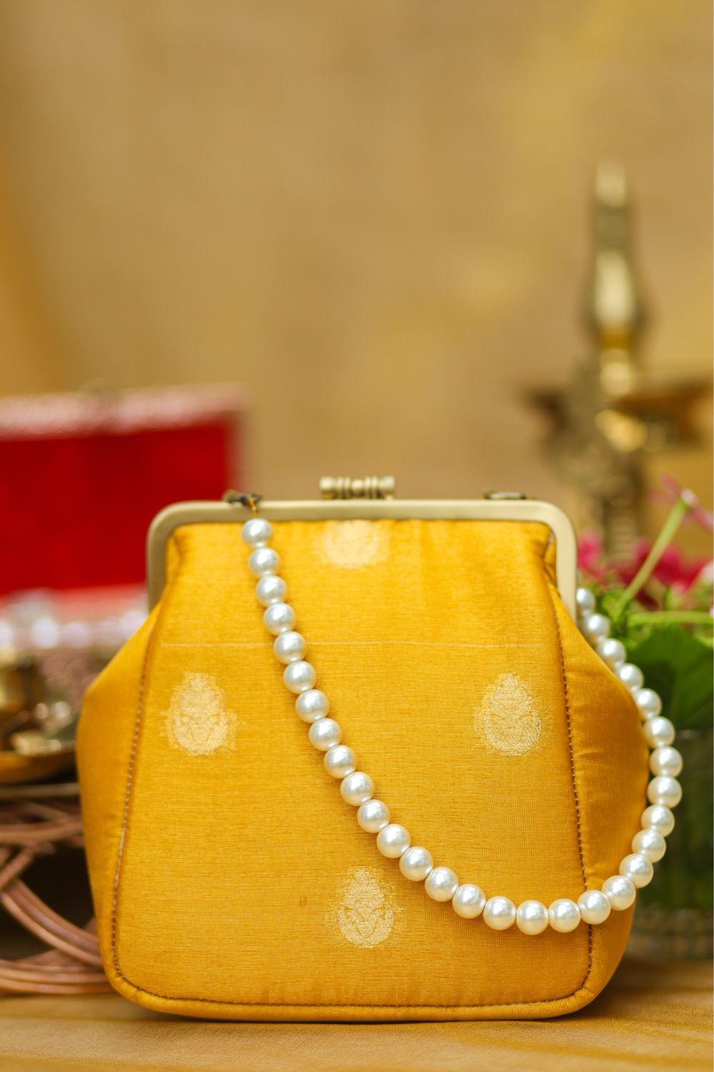 Yellow Tissue Small Damru