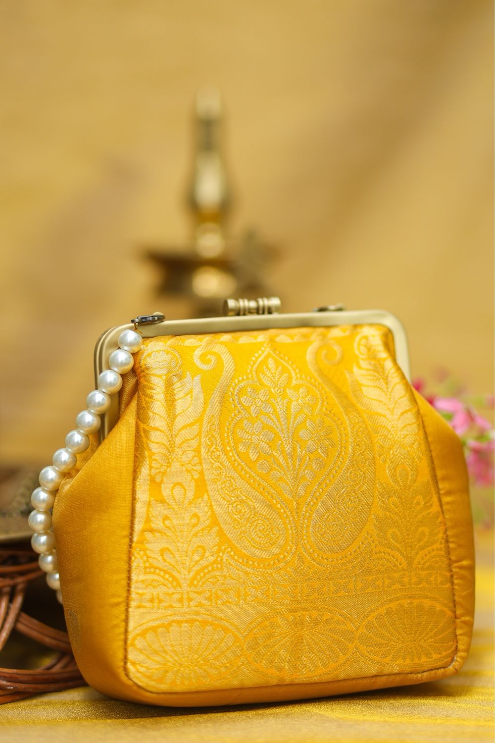 Yellow Tissue Small Damru