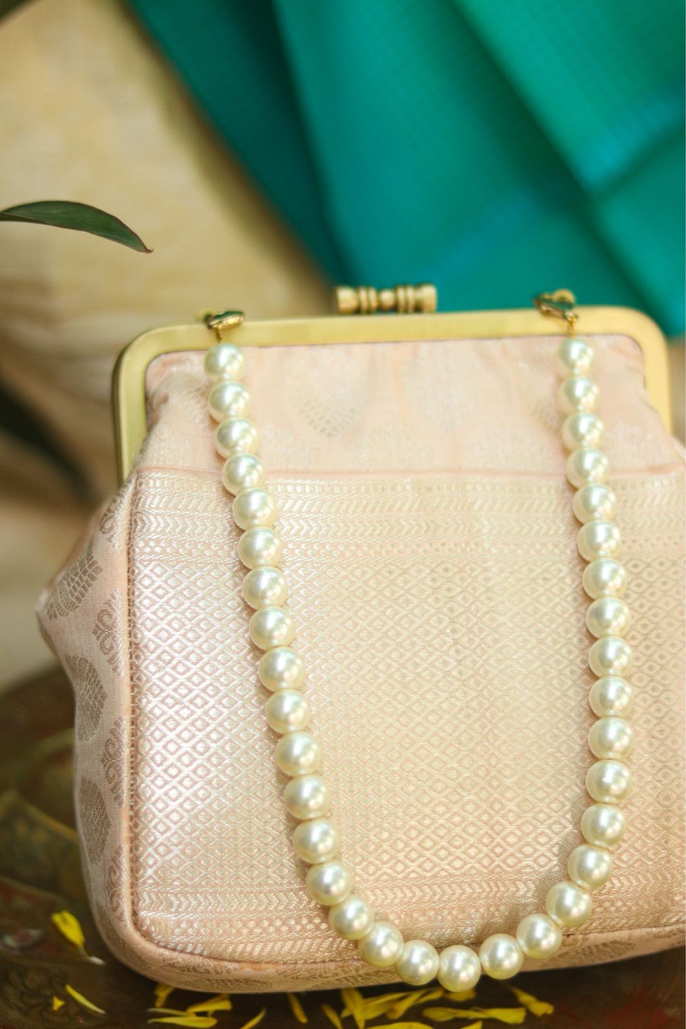 Baby Pink With Silver Jari