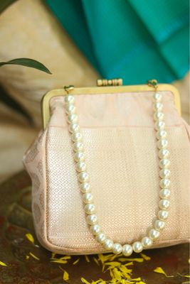 Baby Pink With Silver Jari