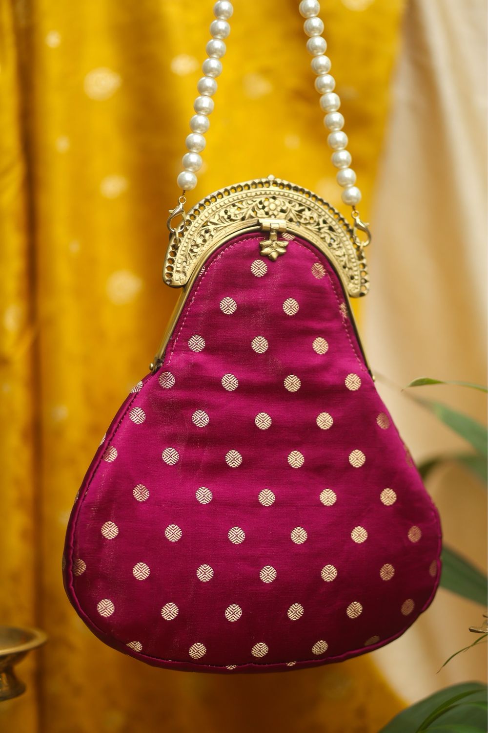 Burgundy Polka Nangai