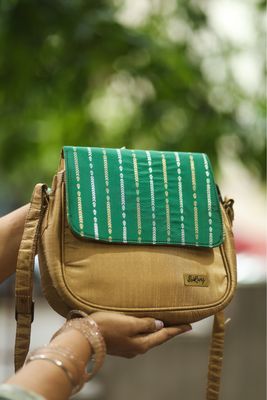 Leaf Green And Gold Padmini