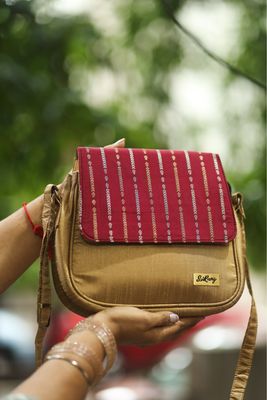 Gold And Maroon Padmini