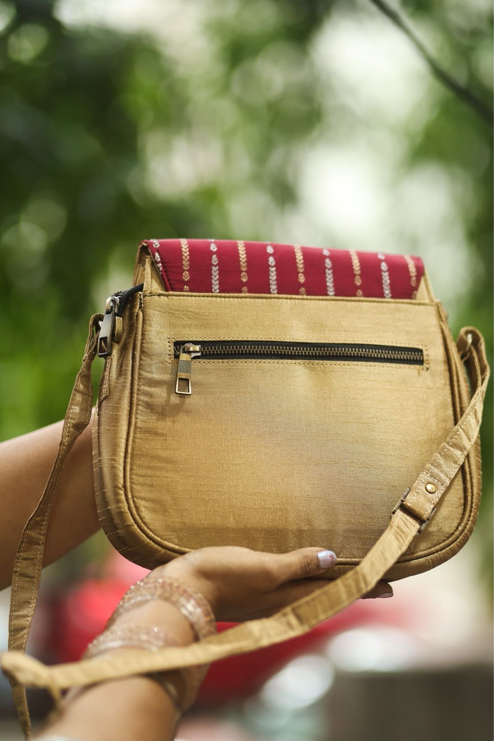 Gold And Maroon Padmini