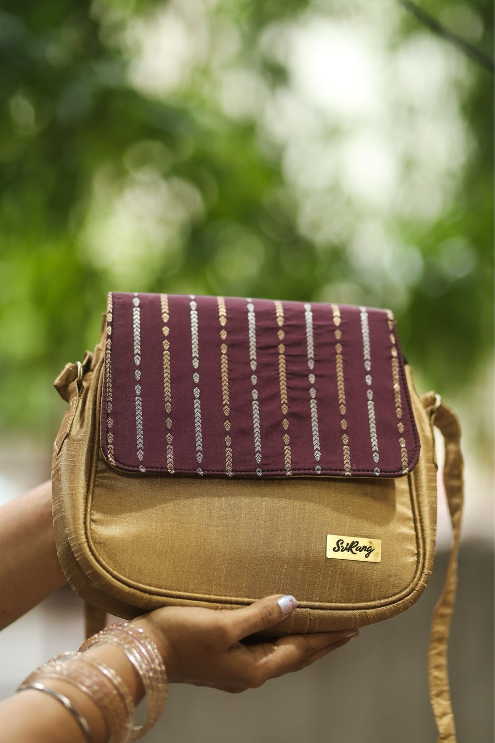 Burgundy And Gold Padmini