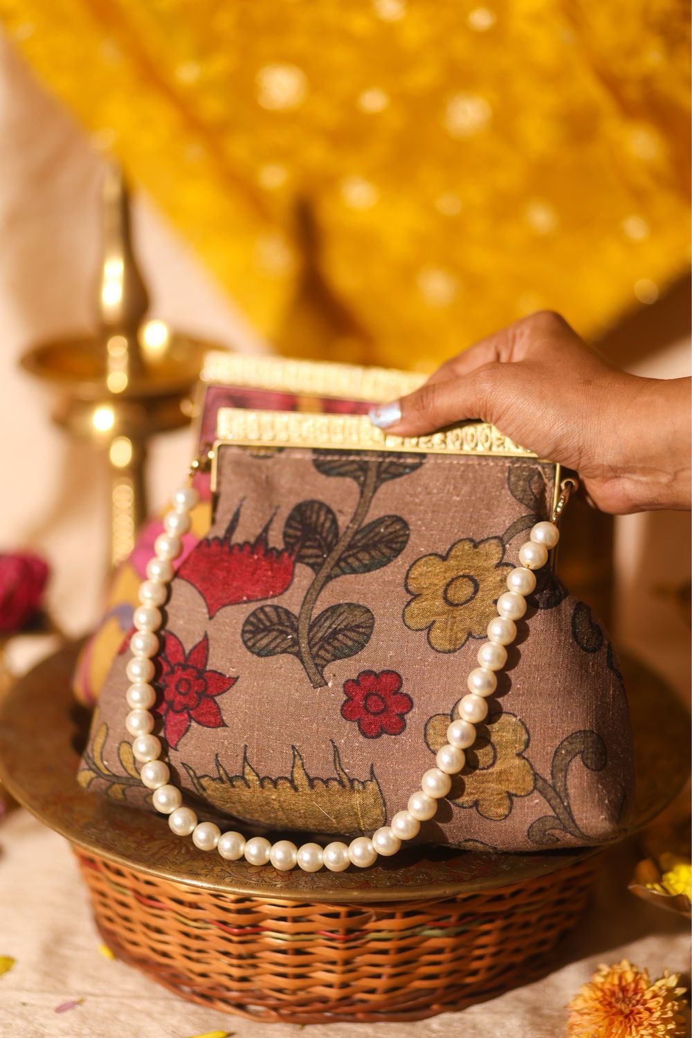 Floral Kalamkari Kutty Anarkali