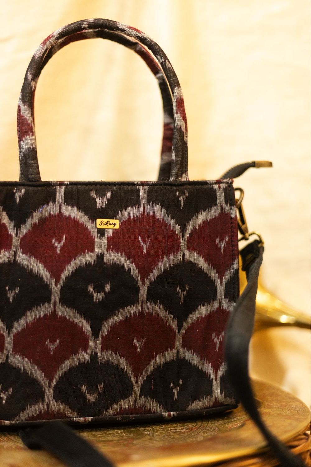 Satchel Black And Maroon