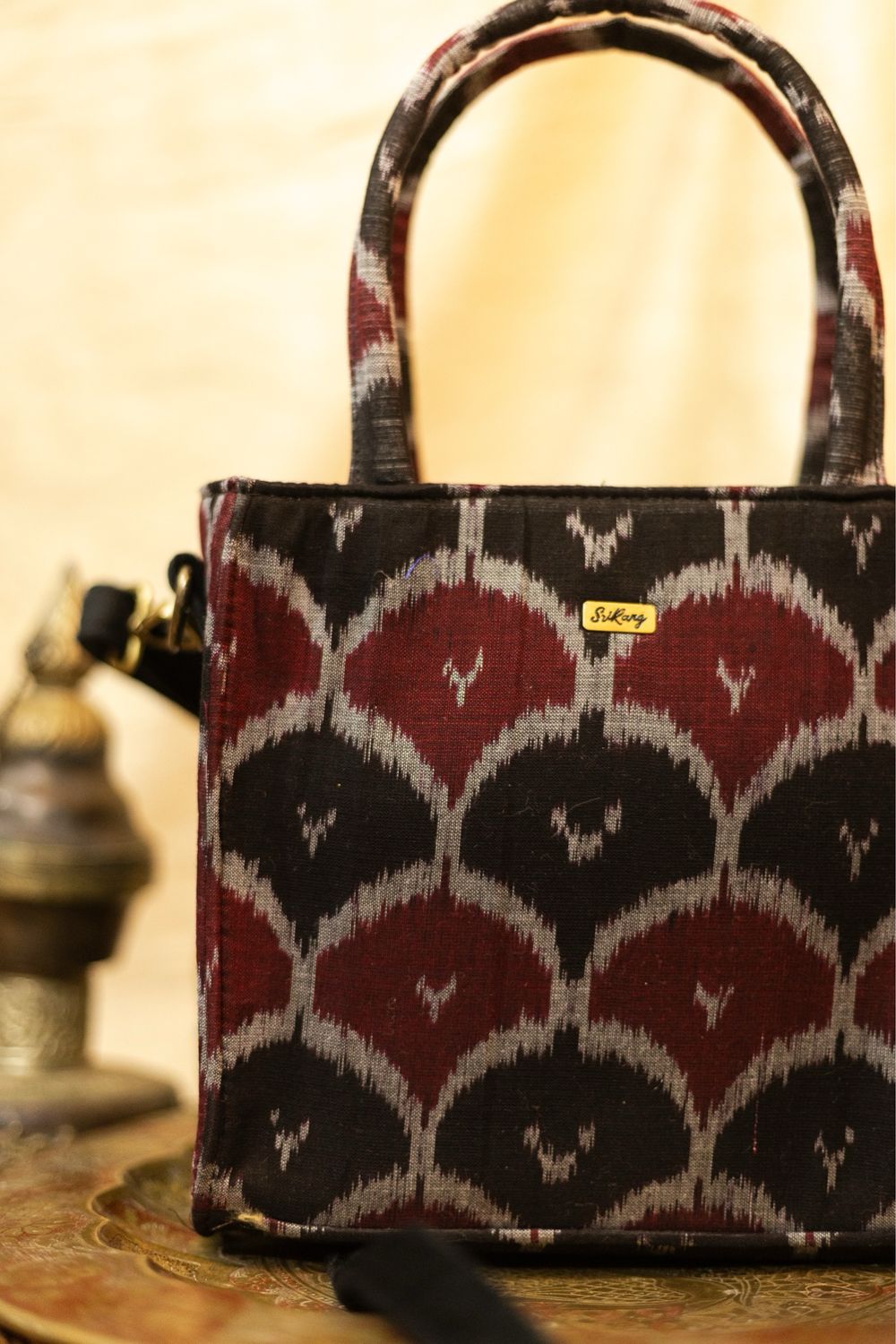 Satchel Black And Maroon