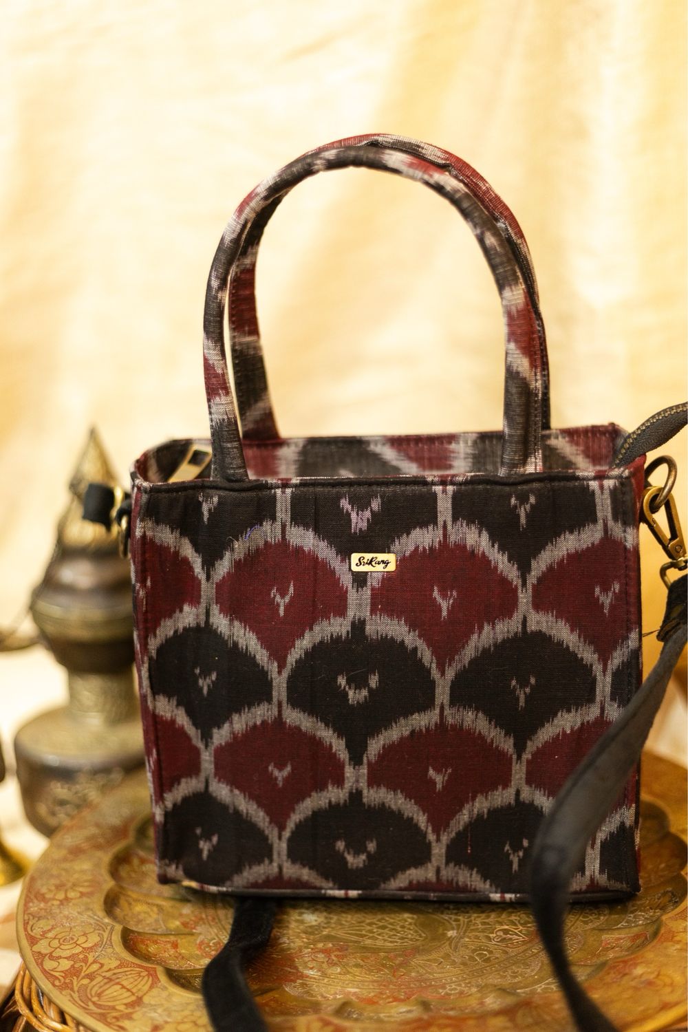Satchel Black And Maroon