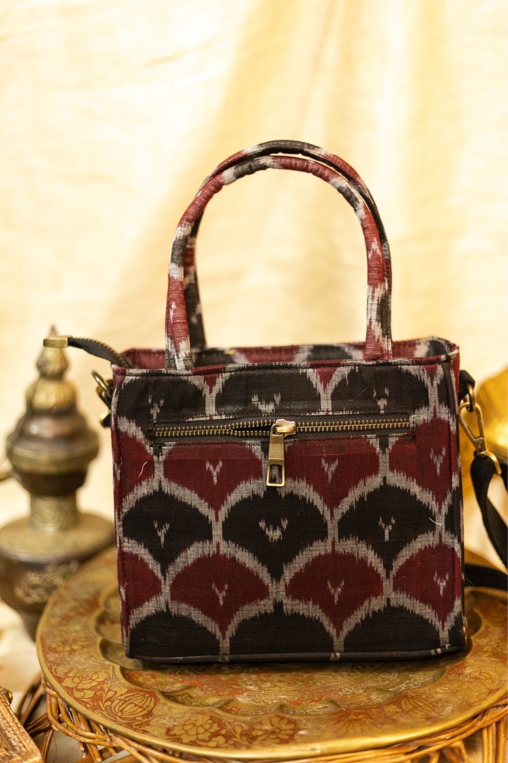 Satchel Black And Maroon