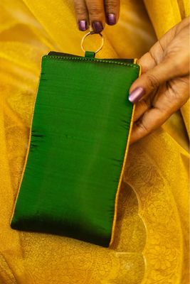 Emerald Green With Stripe Border