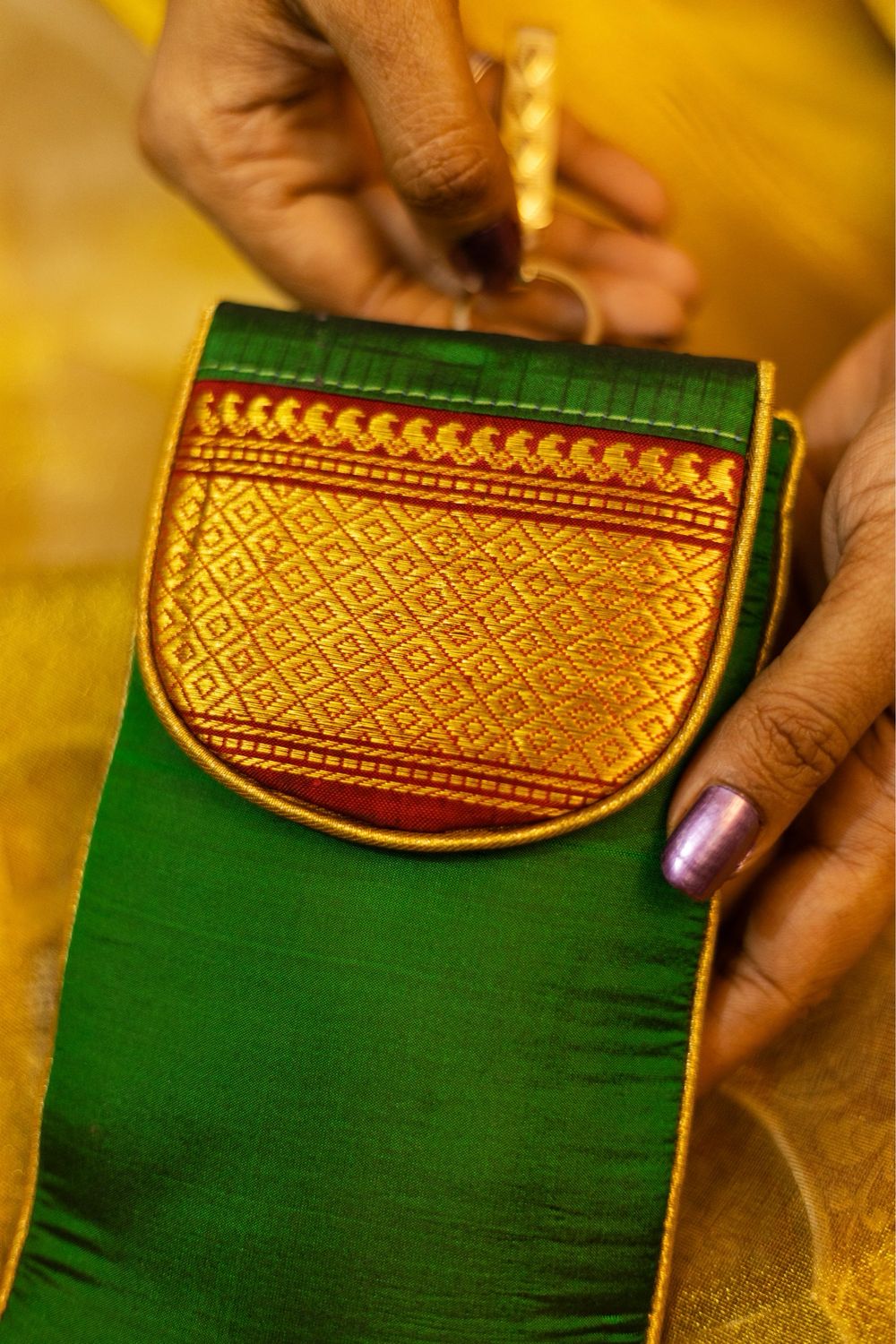 Leaf Green With Stripe Border