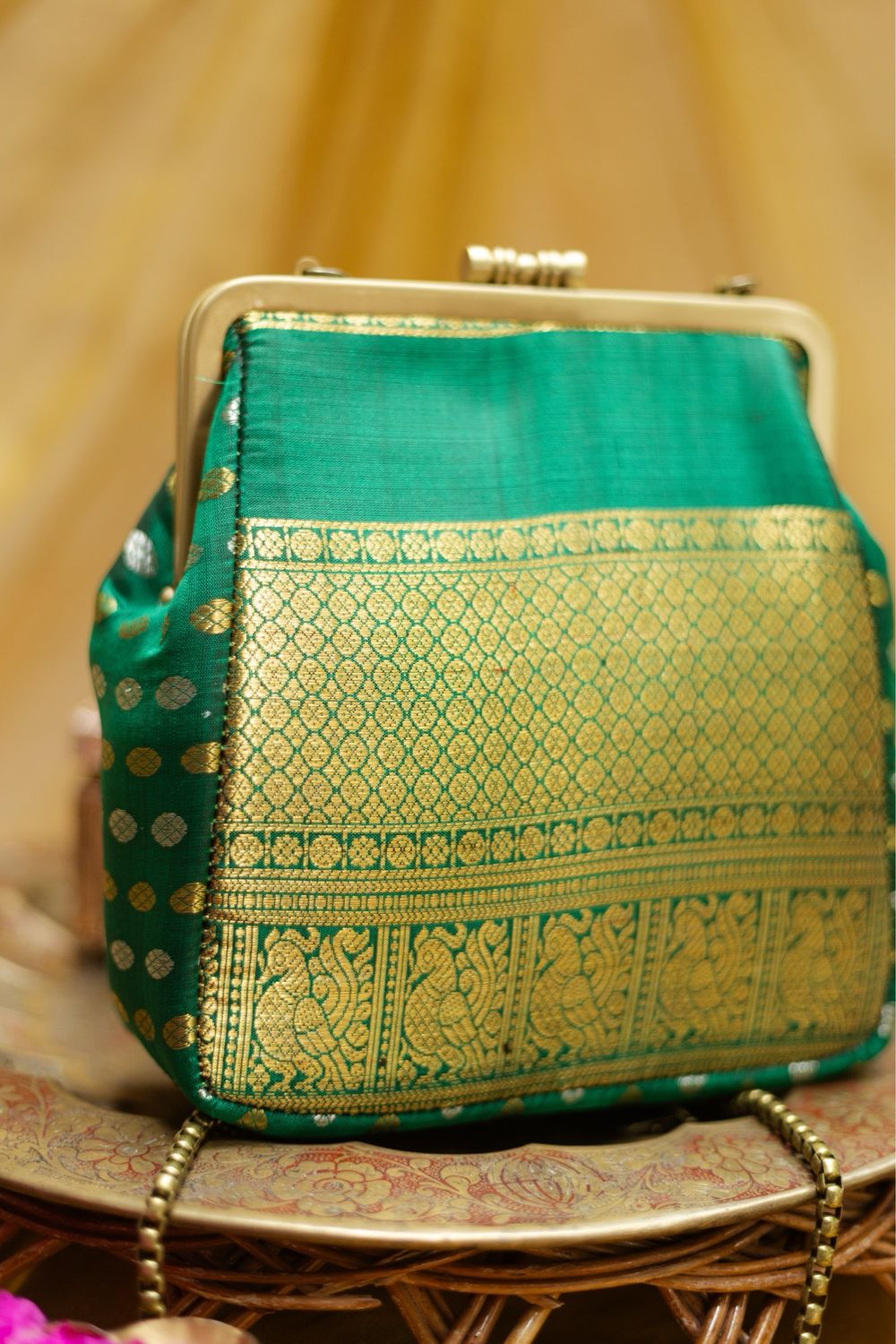Dark Green Big Damru