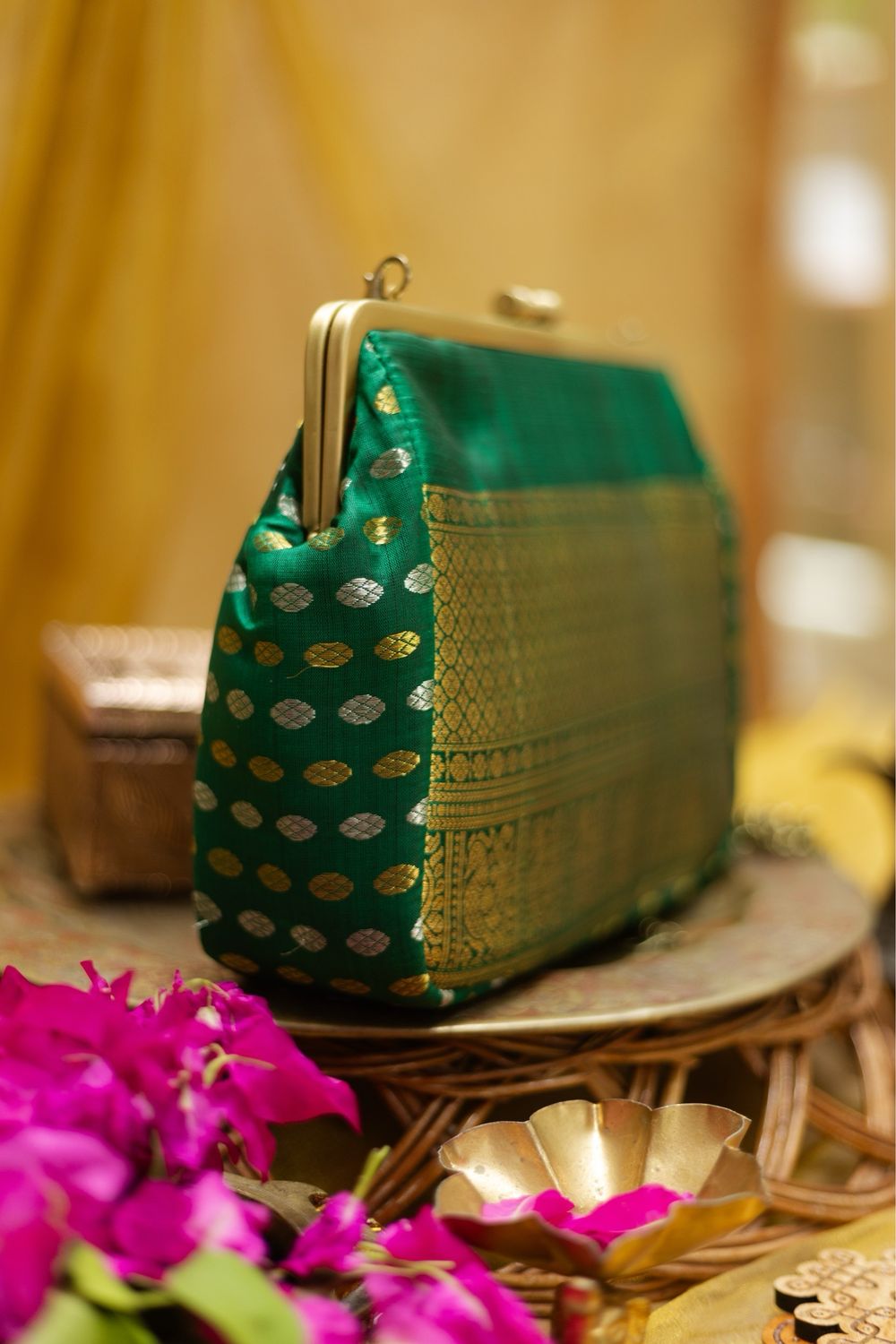 Dark Green Big Damru
