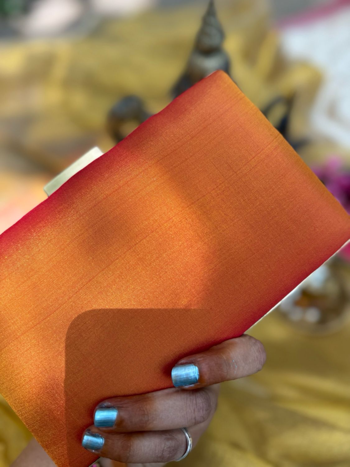 Orange With Green Rakudi