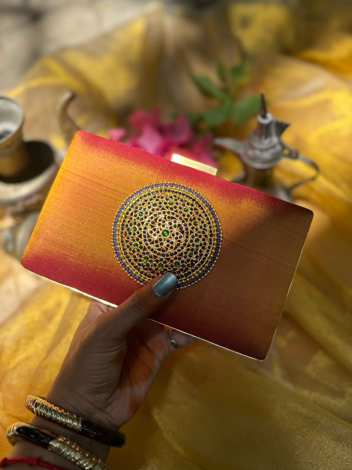Orange With Blue Rakudi