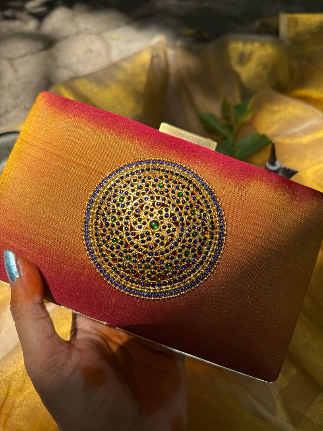 Orange With Blue Rakudi