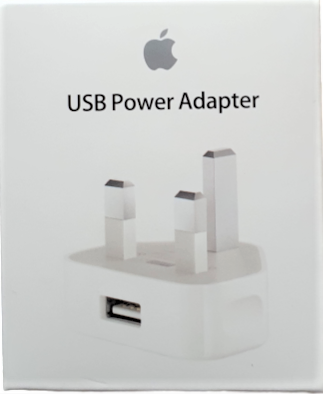 APPLE USB POWER ADAPTER 5W FAST 1 PORT 3 PIN WALL PLUG