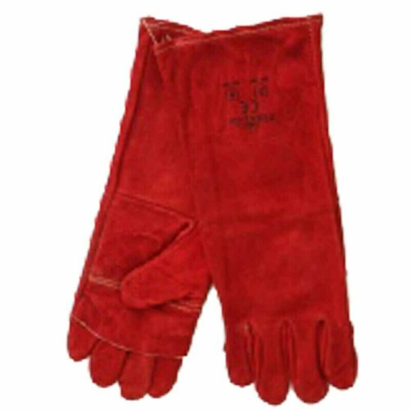 Glove Welding Red Heat Resistant Kevlar Stitch Elbow 8&quot;