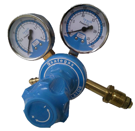 LPG Regulator High Pressure Bullnose with Gauges 0-350 kPa