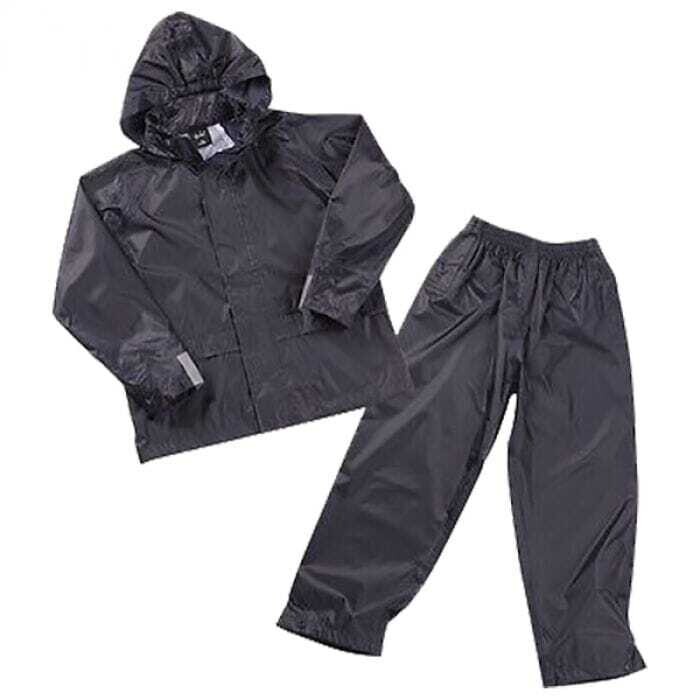 Rain Suit Navy Rubberised Reflective (2 Piece) (L)