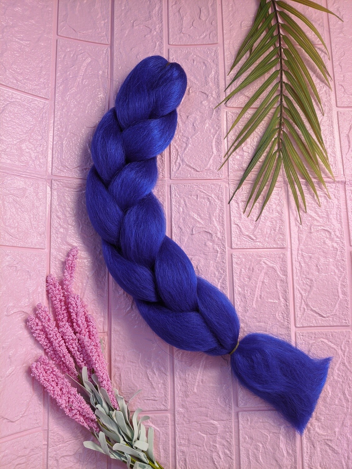 Royal blue braids.