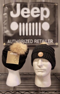 Jeep Beanie - Black Pom Pom