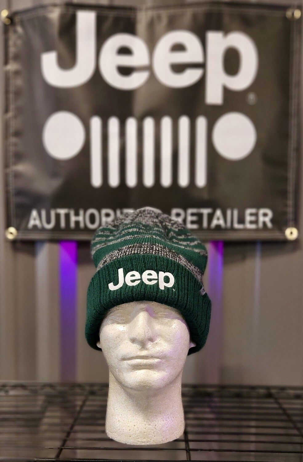 Jeep Beanie Forest Green &amp; Gray
