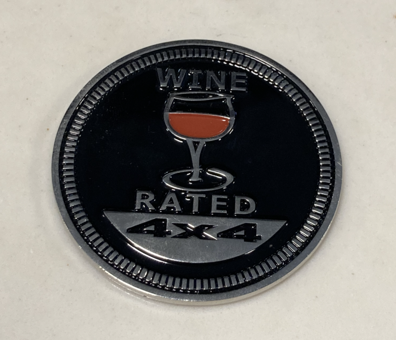 Jeep Badge - Wine Rated Red