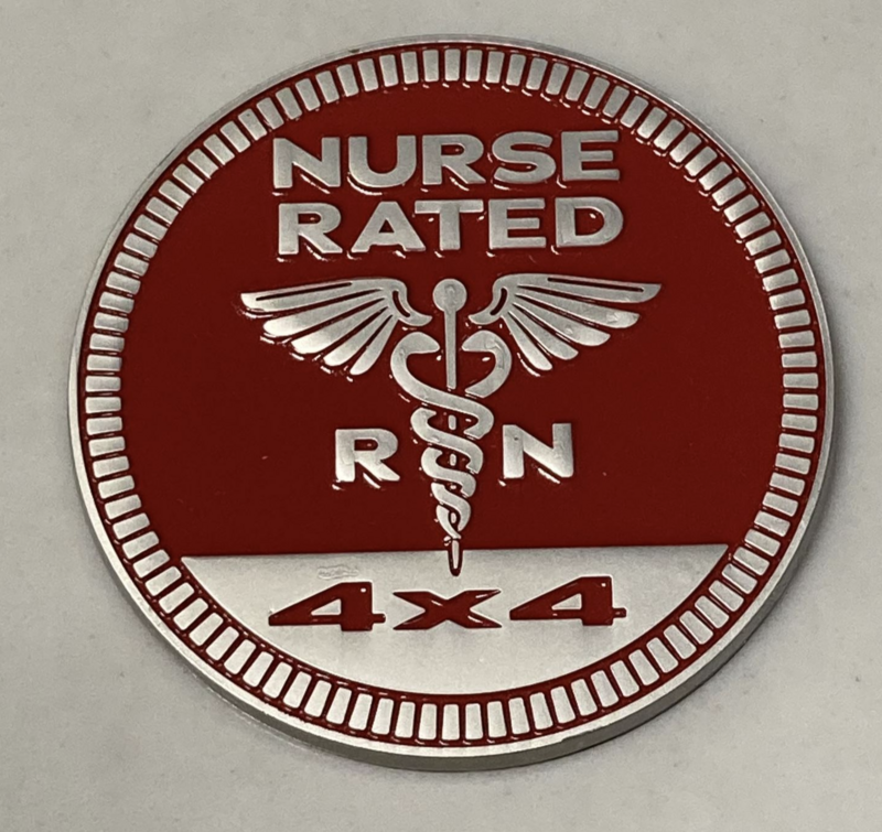 Jeep Badge - Nurse Rated Red
