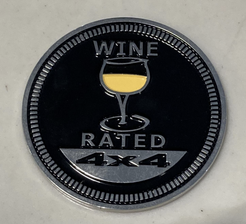 Jeep Badge - Wine Rated White